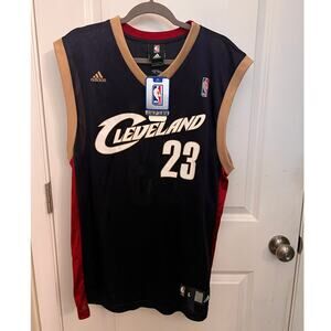 VTG LeBron James Cleveland Cavaliers NBA Basketball Adidas Jersey Adult L Blocky